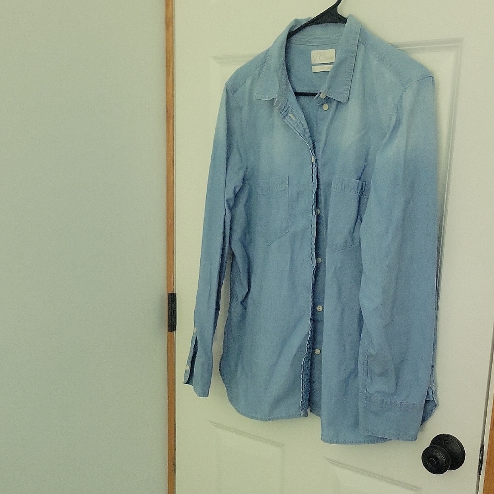 J. Crew Sky Blue Casual Button-Down Shirt